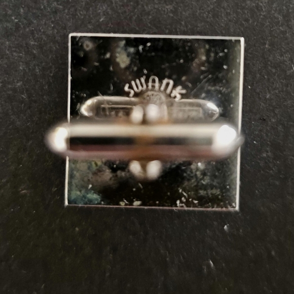 Vintage Swank Bowling Motif Silver Tone Cuff Links - Picture 2 of 2